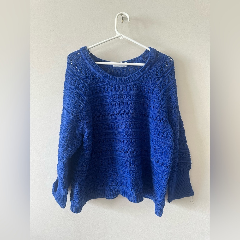 Women’s Cato blue knitted sweater 22/24w